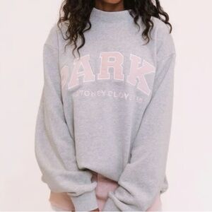 Stoney Clover Lane Women's Gray Sweatshirt with Pink Lettering